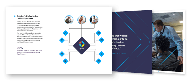 Create a seamless search index that supports customer and agent search experiences.