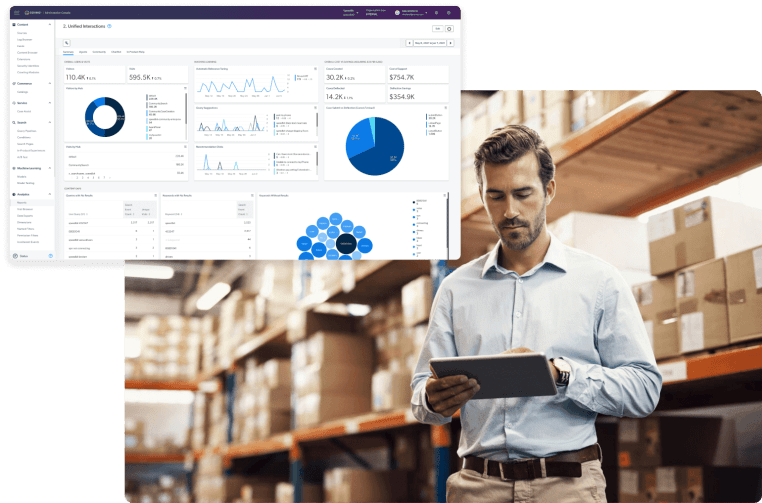 Advanced customizable UI with machine learning in salesforce community cloud provided by Coveo.