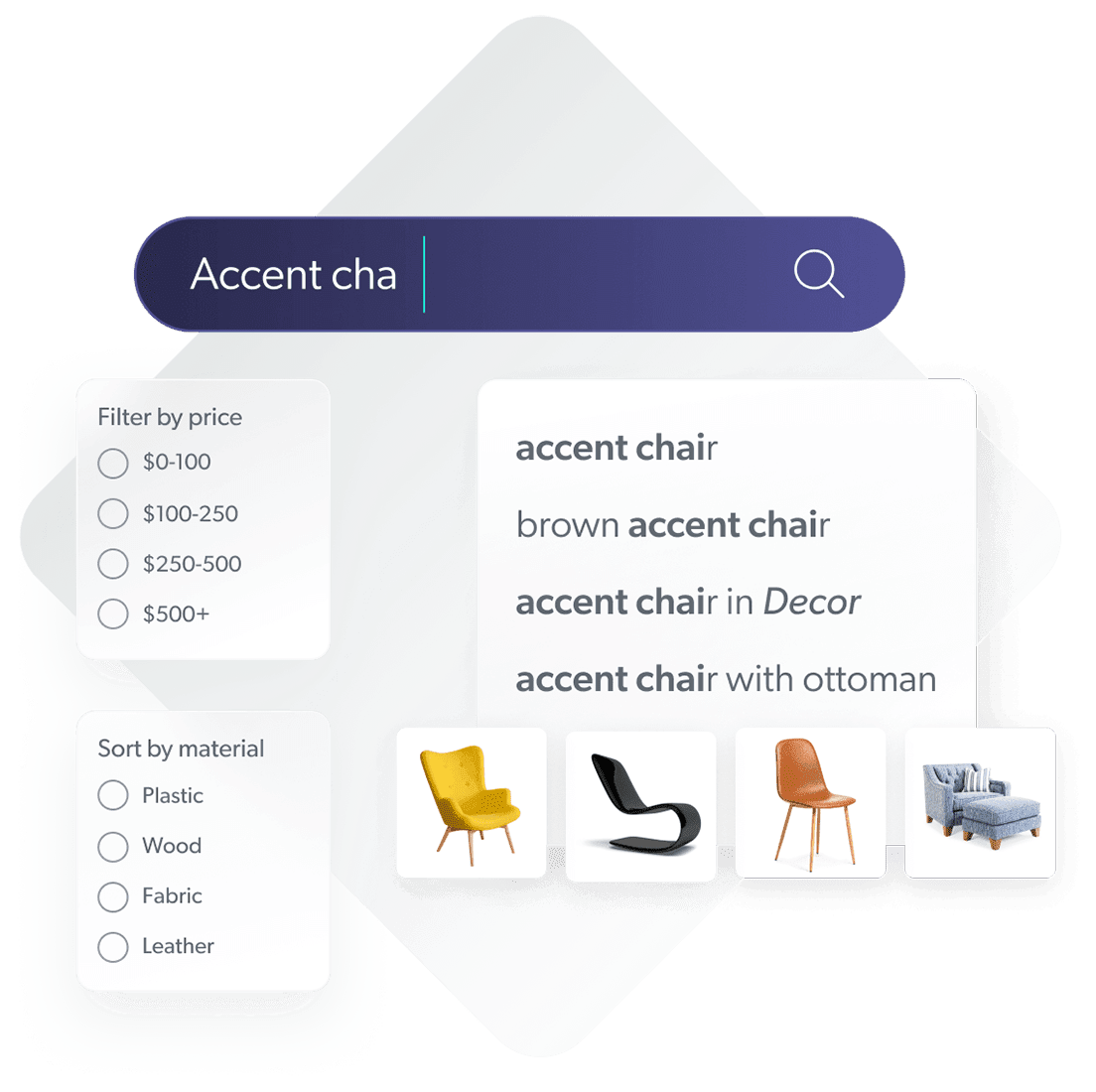 Screenshot of AI-Powered Search to engage your visitors.