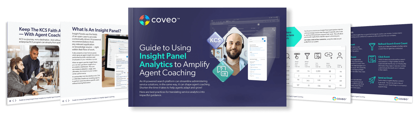 How to use Insight Panel analytics to improve contact center coaching - Free guide by Coveo