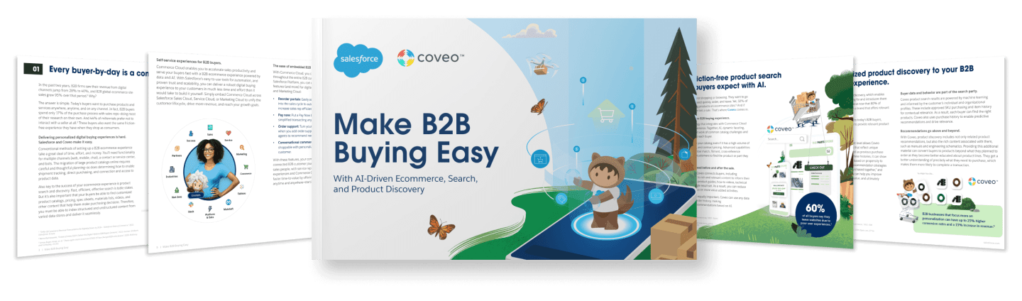 Accelerate sales productivity and serve your buyers fast with a B2B ecommerce experience powered by data and AI.