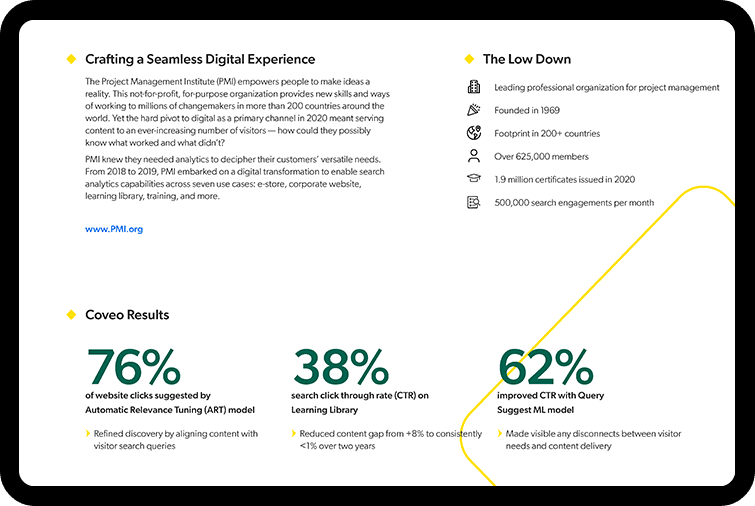 Content discovery across store, corporate website, learning library, and more.