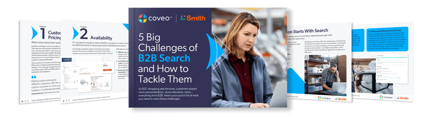 5 Common Challenges of B2B Search and How to Solve Them - free guide by Coveo
