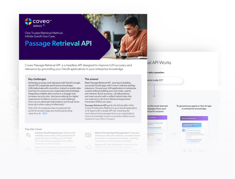 Coveo Passage Retrieval API: Advanced Information Retrieval