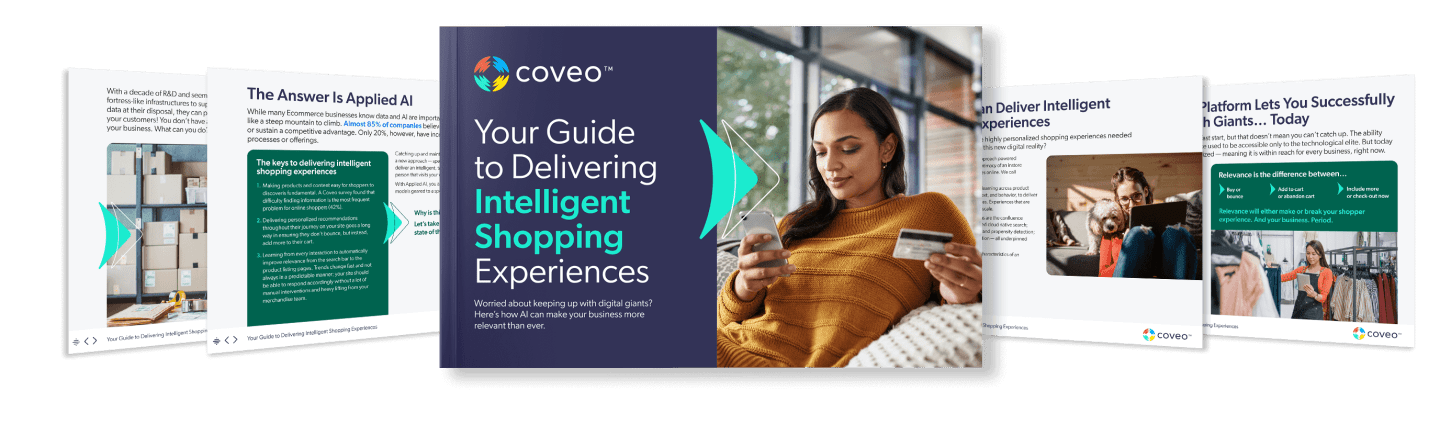 Free Guide to Delivering An Intelligent Shopping Experience by Coveo