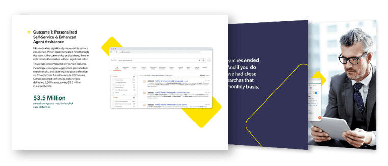 As-you-type suggestions, personalized search results, and user-focused case deflection - Coveo’s Case Assist feature.