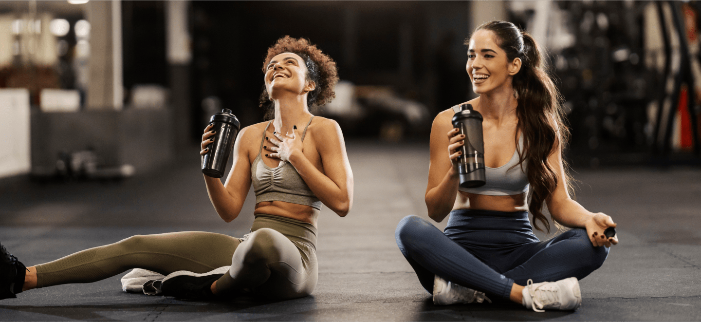 2 women doing yoga
