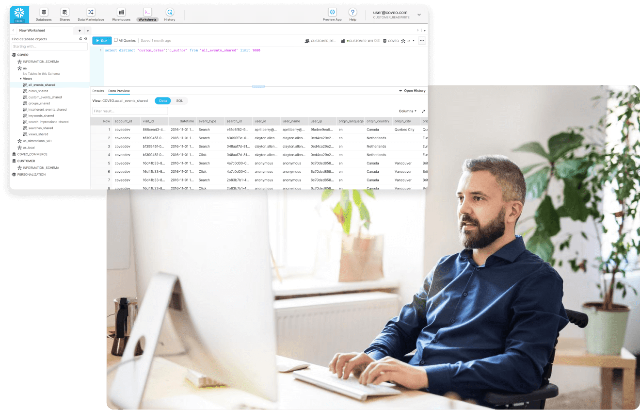 Coveo's search analytics helps connect business outcomes to investment