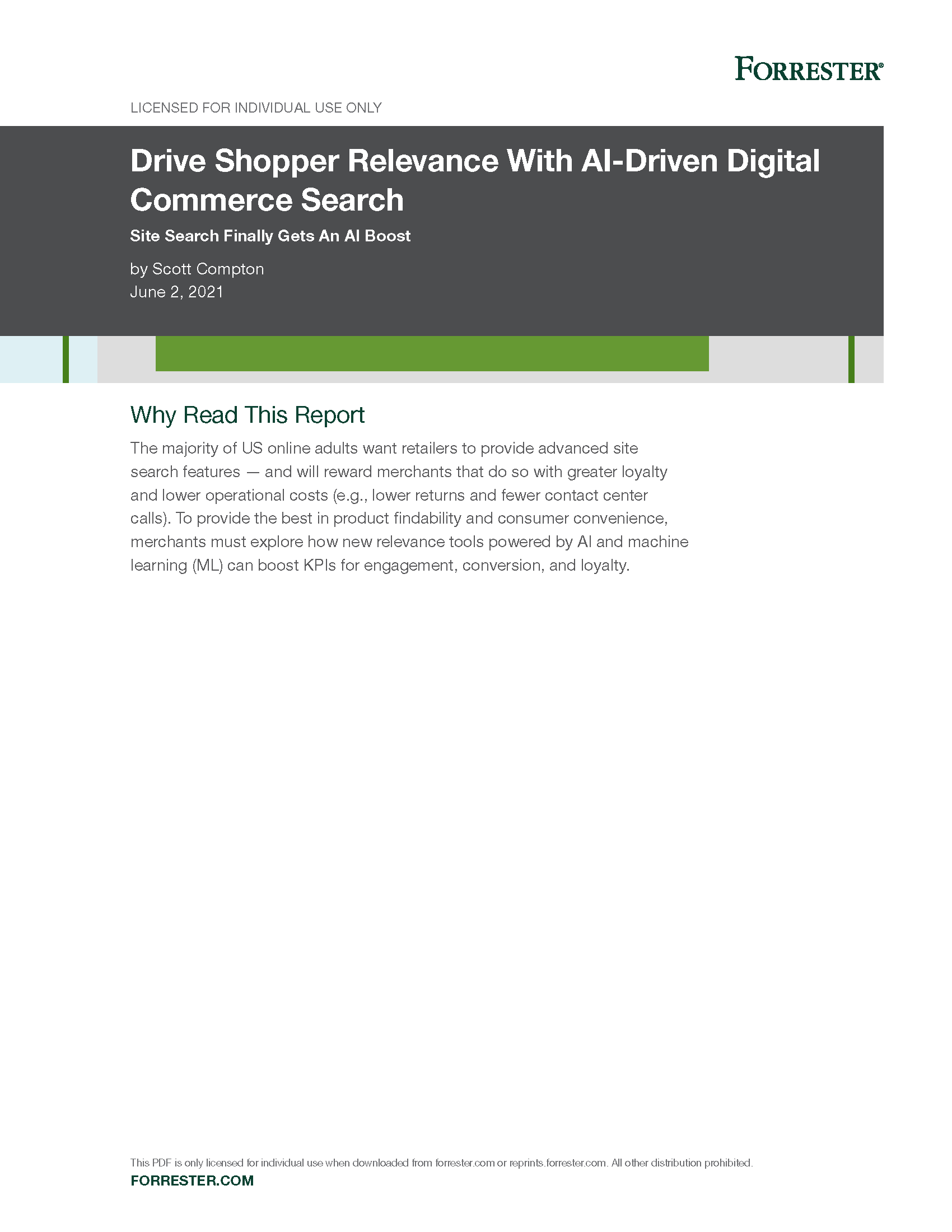 Forrester_Compton_Drive Shopper Relevance With AI-Driven Digital Commerce Search_Page_01