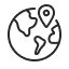 Globe Location Icon