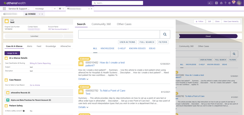 A screenshot shows athenahealth's insight panel implementation