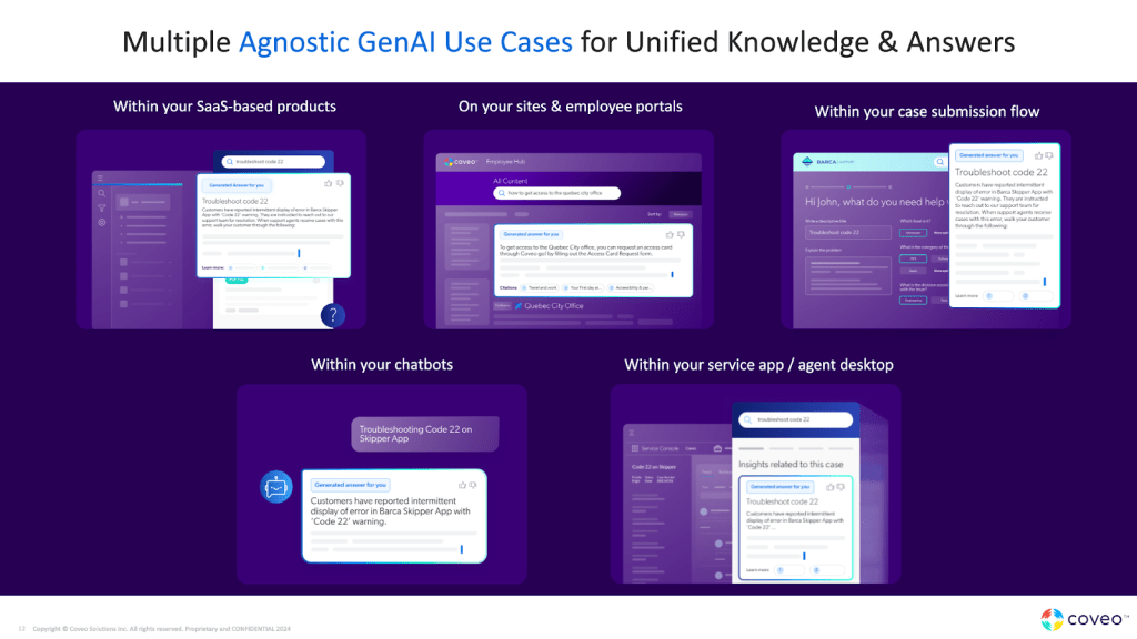 A visual illustrates multiple use cases for generative AI.