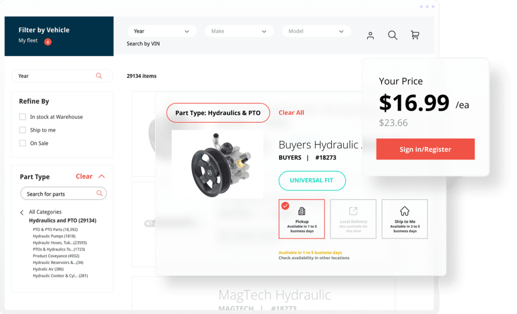Image shows location and pricing specificity