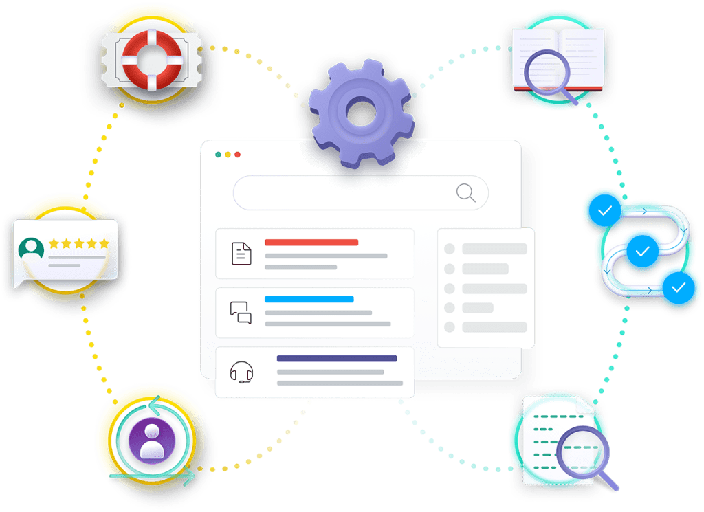 A graphic illustrates case deflection and self service