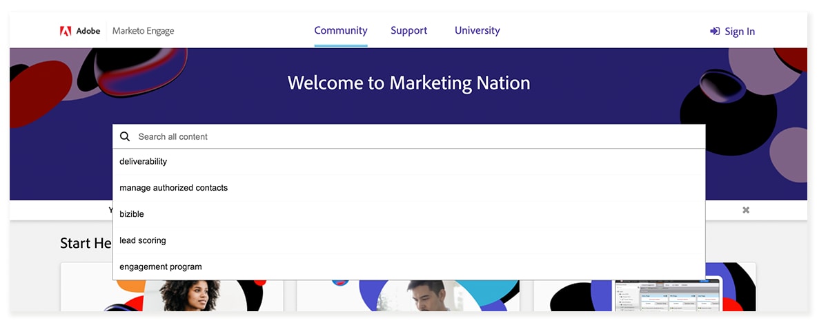 A screenshot depicts a unified search bar.