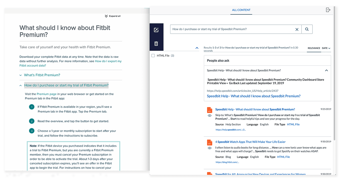 A screenshot depicts how smart snippets contribute to case deflection.