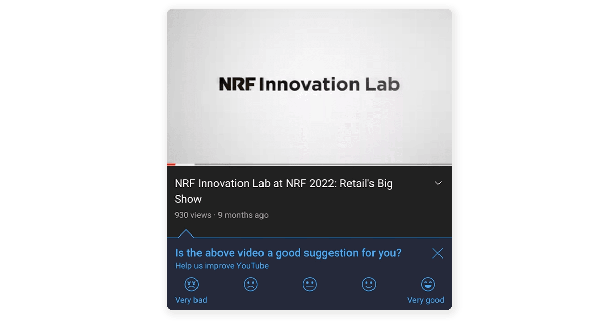 A screenshot shows a rating system below a YouTube video.