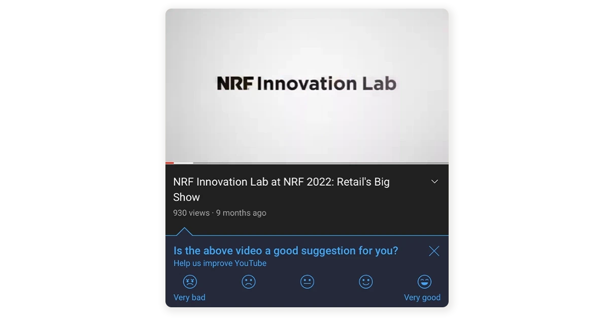 A screenshot shows a rating system below a YouTube video.