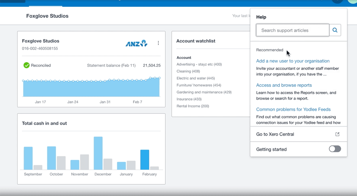 A screenshot shows Xero's use of Coveo's In-Product Experience feature.