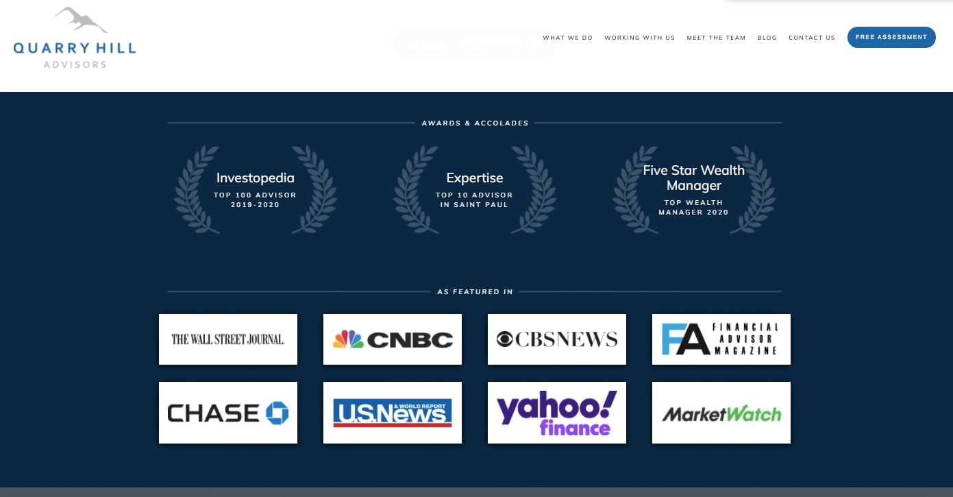 Example of credibility social proof: Using popular brand logos 'as seen in'.