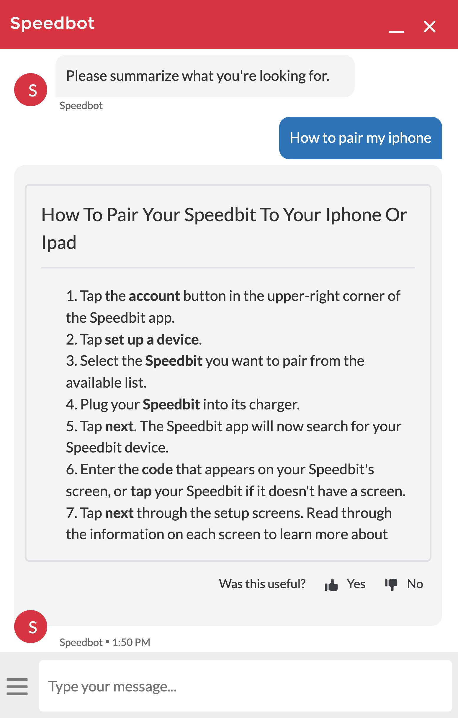 A screenshot shows a chatbot exhibiting a smart snippet, extracting relevant information from documents related to a query
