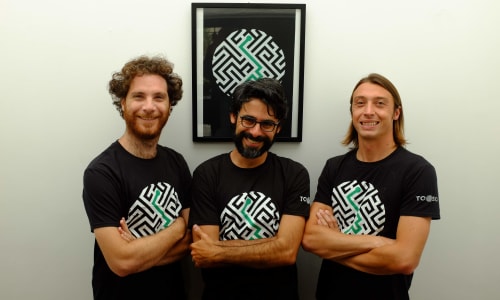 Tooso founder Jacopo Tagliabue, Ciro Greco, and Mattia Pavoni