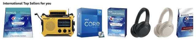 Image depicts 7 products that have been top sellers --over a period of time.