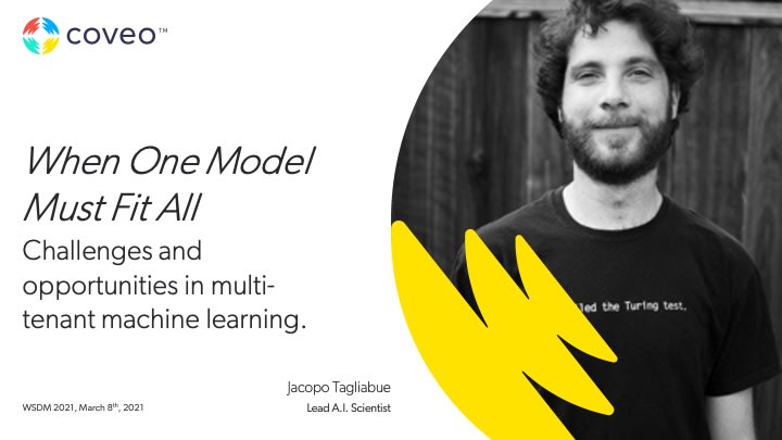 Slide photo of Jacopo for his presentation on AI