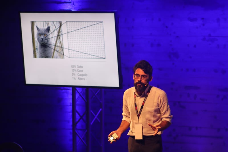 Ciro Greco giving a presentation