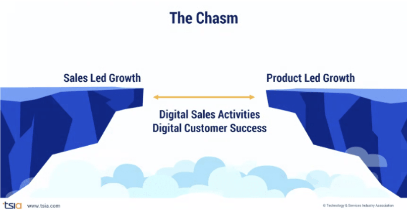 Image depicts TSIA's service chasm